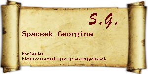 Spacsek Georgina névjegykártya