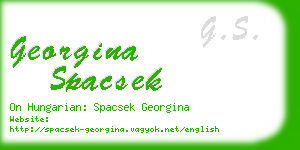 georgina spacsek business card